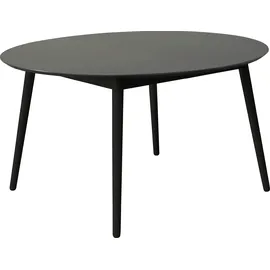 Hammel Furniture "Meza Designtisch mit Auszugsfunktion und 2 Einlegeplatten", grau (graphit, schwarz), B:135cm H:73,5cm T:135cm, Tischplatte: Graphit nanobehandeltes Fenix-Laminat (schwarzer Rand), Gestell: Schwarz gebeizt Esche (Massivholz), Mit