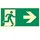 moedel - warnen-sichern-kennzeichnen Hinweisschild Notausgang rechts Pfeil rechts 29,7 x 14,8 cm Grün