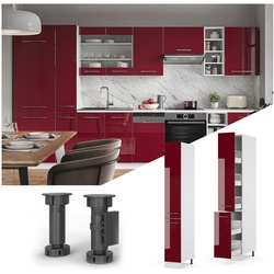 Vicco Apothekerhochschrank 30 cm Anthrazit Hochglanz Küchenschrank Hochschrank Küchenzeile Fame-Line
