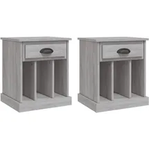 vidaXL Nachtschrank 2 Stk. 43 x 36 x 50 cm Grau