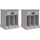 vidaXL Nachtschrank 2 Stk. 43 x 36 x 50 cm Grau
