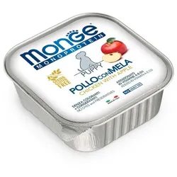 MONGE Fruit Dog Monoprotein Junior Hühnchen mit Apfel 150g
