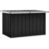 IKAYAA Gartenbox aus Metall Groß Garten Auflagenbox XXL Garten Aufbewahrungsbox Gartenbox Kissenbox Gerätebox Gartentruhe für Gartengeräten Poolzubehör Spielzeug 109 x 67 x 65 cm Anthrazit
