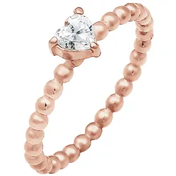 Elli Verlobungsring Herz Zirkonia Kristall 925 Silber Ringe   Damen 