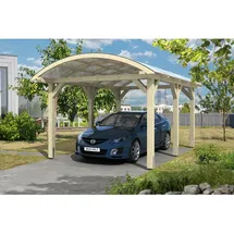 SKANHOLZ Franken Bogendach Carport aus Leimholz 3,76 x 5,14 m unbehandelt
