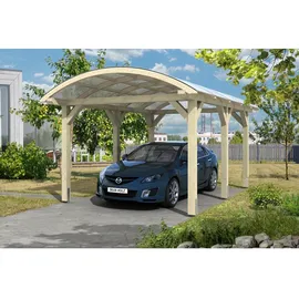 SKANHOLZ Franken Bogendach Carport aus Leimholz 3,76 x 5,14 m unbehandelt