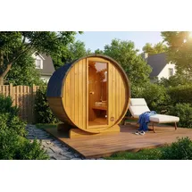 FinnTherm Fasssauna Mini XXS inkl. 4,5 kW Ofen + int. Steuerung