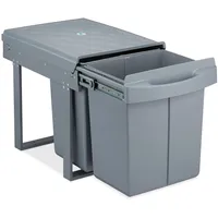 Relaxdays Einbaumülleimer 2x 20 l Grau
