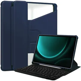 Lobwerk 2in1 Set Bluetooth Tastatur für Samsung Galaxy Tab S9+ Plus FE X610/X616 Schwarz