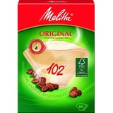 80 x Filtertüten/Kaffeefilter "Melitta Original 102" (Naturbraun / 3 Aromazonen-Filter)