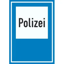 Richtzeichen Polizei Schild A5 (148x210mm)