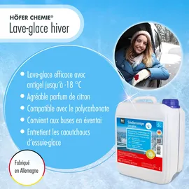 Höfer Chemie 2x 5 L Premium Scheiben Frostschutz 18 Grad anwendungsfertig
