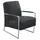 K+W Komfort & Wohnen Cocktailsessel 62 x 77 x 83 cm schwarz mit bezogenen Armlehnen