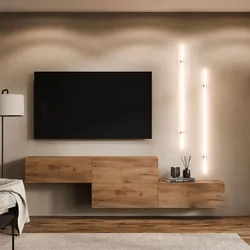 TV Lowboard 2x 160 cm Gold Eiche (weitere Farben verfügbar)