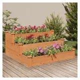 furnicato Hochbeet 120 x 120 x 56 cm Braun