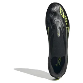 adidas F50 League Laceless FG/MG Core Black / Iron Metallic / Lucid Lemon 45 1/3