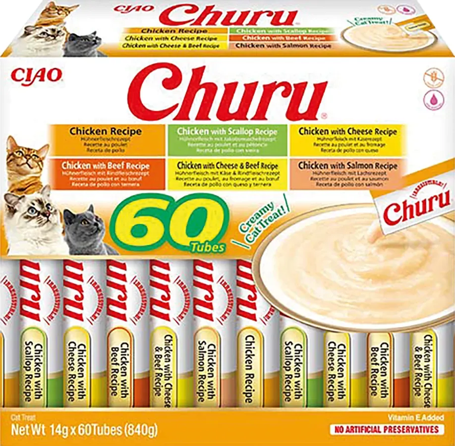 INABA CAT Churu Mix mit Huhn 60x14g