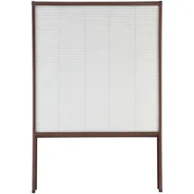 hecht International Hecht Sonnenschutzplissee (Farbe: Braun mit weißem Gewebe)