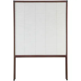 hecht International Hecht Sonnenschutzplissee (Farbe: Braun mit weißem Gewebe)