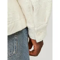 JACK & JONES Greenpoint Jacquard Überhemd - Antique White