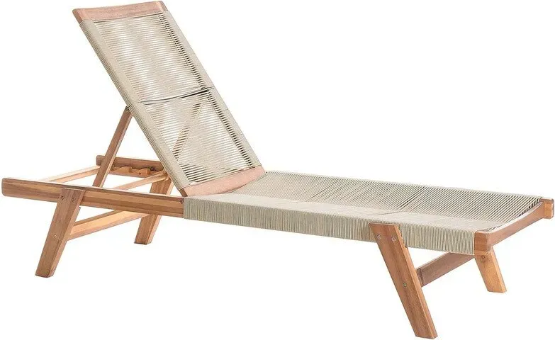 Beliani Holz-Liegestuhl, Beige, PROSSEDI