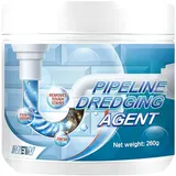 Starkes Rohrreinigungsmittel, Leistungsstarkes Rohrreinigungsmittel für Küchen- und Toilettenrohre, Rohrreiniger, Abflussreiniger, Toilettenreiniger-Schaumpulver, für Badabläufe, Waschbecken (1 Stück)