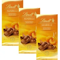 LINDT ALKOHOL TAFELN | 3x 100 g |  Marille  in Vollmilchschokolade |   300g