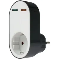 As - Schwabe Überspannungsschutzadapter FLASH Schutzkontaktsteckdoe 230V/16A