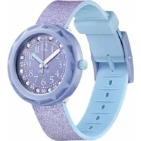 Flik Flak LILAXUS 34 mm Kunststoffgehäuse Blau Silikonarmband Mehrfarbig