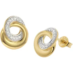 GLIZZ GL8155 Damen-Ohrringe 333 Gold Ohrstecker mit Zirkonias