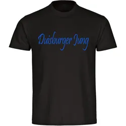 multifanshop Herren T-Shirt - Duisburg - Duisburger Jung - Druck blau - Männer