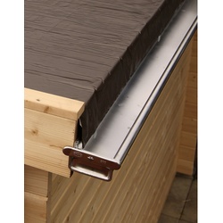 WOLFF Dachkastenrinne für Finnhaus Wolff-Produkte, BxT: 7 x 300 cm, Aluminium - silberfarben
