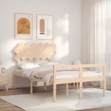 Seniorenbett Mit Kopfteil 120x200 Cm Massivholz