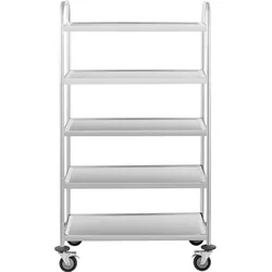 Royal Catering Servierwagen - Edelstahl - 5 Borde - Ablagen: 82 x 50 cm - 300 kg -