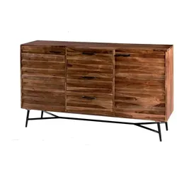 Toulouse-Sideboard aus massivem Akazienholz – 160 x 40 x 91 cm