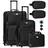 Juskys Athen Koffer-Set 5-tlg. schwarz