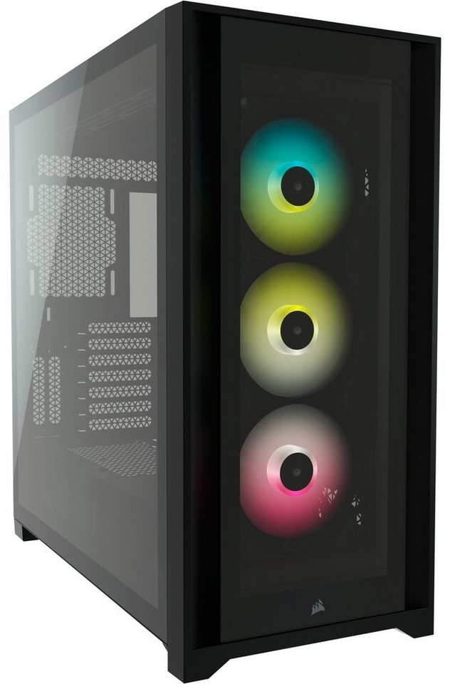 Corsair PC-Gehäuse Corsair iCUE 5000X RGB TG, Tower-Gehäuse schwarz