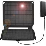 FlexSolar 10 W tragbares Solarpanel-Ladegerät ,wasserdichtes IP67 faltbares Solarpanel mit USB-Anschluss kompatibel mit iPhone Xs/X/8/7,iPad,Camping,Rucksackreisen,E-10,E-10W,Fold: 7.6x 8.8x 0.7 inch