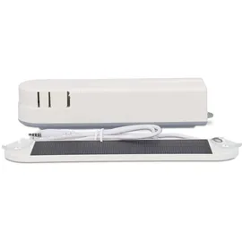 Nedis Vorhang Roboter Kabelanlage Flächenvorhänge Raffrollos Rollos Solar Powered 2000 mAh Bluetooth® Weiss