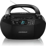 Universum BB 200 - tragbarer CD-Player mit Radio, Kassette - Lautsprecher – Boombox mit AUX - 3,5mm Kopfhöreranschluss - Schwarz