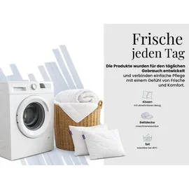 MKS GANZJAHRESBETTDECKE Anti-Stress-Effekt CALIMA 200/220 mit Kopfkissen 40/80