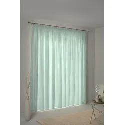 Vorhang ADAM "Easy Diamond" Gr. 1, blau, B:145cm H:145cm, Jacquard, Baumwolle (Bio-Baumwolle), Gardinen