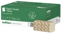 Satino GreenGrow Handtuchpapier, V-Falz 278390 , 1 Karton = 15 Packungen à 214 Blatt