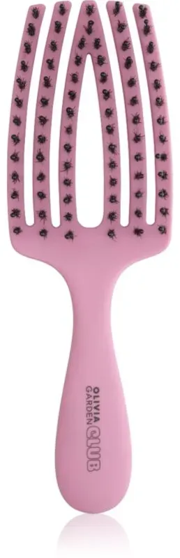 Olivia Garden Club The Nomad Detangling&Shine Fingerbrush​ Flache Bürste für das Haar Pink 1 St.