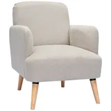 miliboo Sessel ISKO Polyester 70 x 80 x 80 cm Beige
