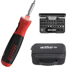 Wiha speedE PocketDrive 31-tlg. inkl. Bit-Set in Box und Tasche + USB-Ladekabel
