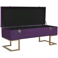 VidaXL Bank mit Staufach 105 cm Lila Samt