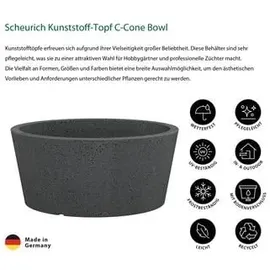 Scheurich Pflanzschale C-Cone 239 Ø 40 x 17,5 cm stony black