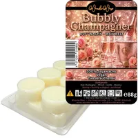 WonderWax Duftwachs WonderWax® Duftriegel 6 x Duftwachs Kreise Weiß, 100% Sojawachs (Bubbly Champagne), Duftrichtung: Bubbly Champagne