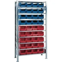 NW NORDWEST Tecwerk Steckregal H2000xb1000xt400mm Anbauregal 10 Stahlbd.16xmk3z blau,20xMK3Z rot Tw